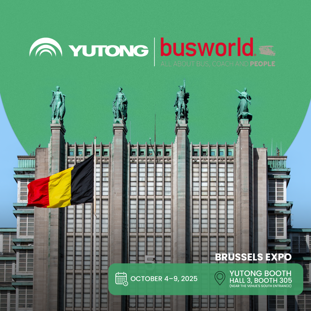 Think Eco, Move Green！宇通客車邀您共赴2025比利時(shí)車展